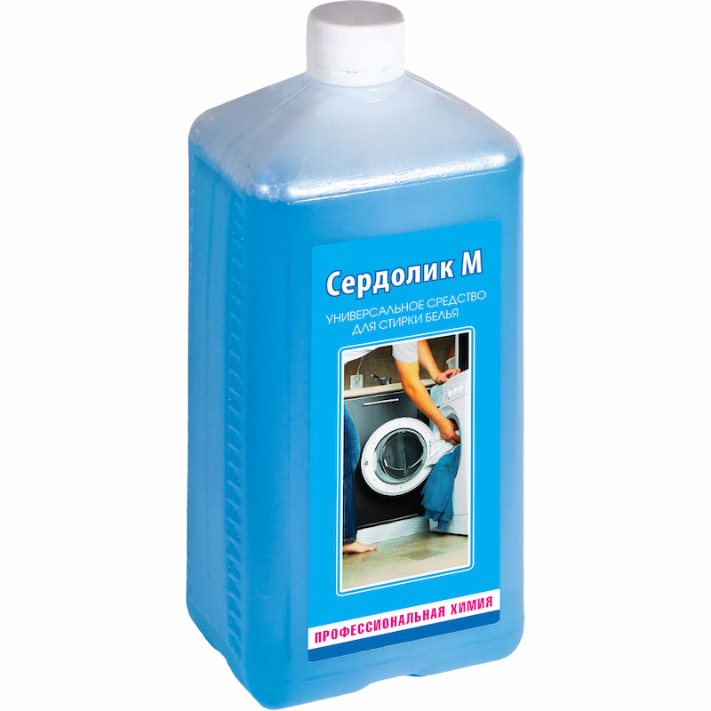 Концентрированное средство для стирки белья СЕРДОЛИК М 1 литр с ручкой