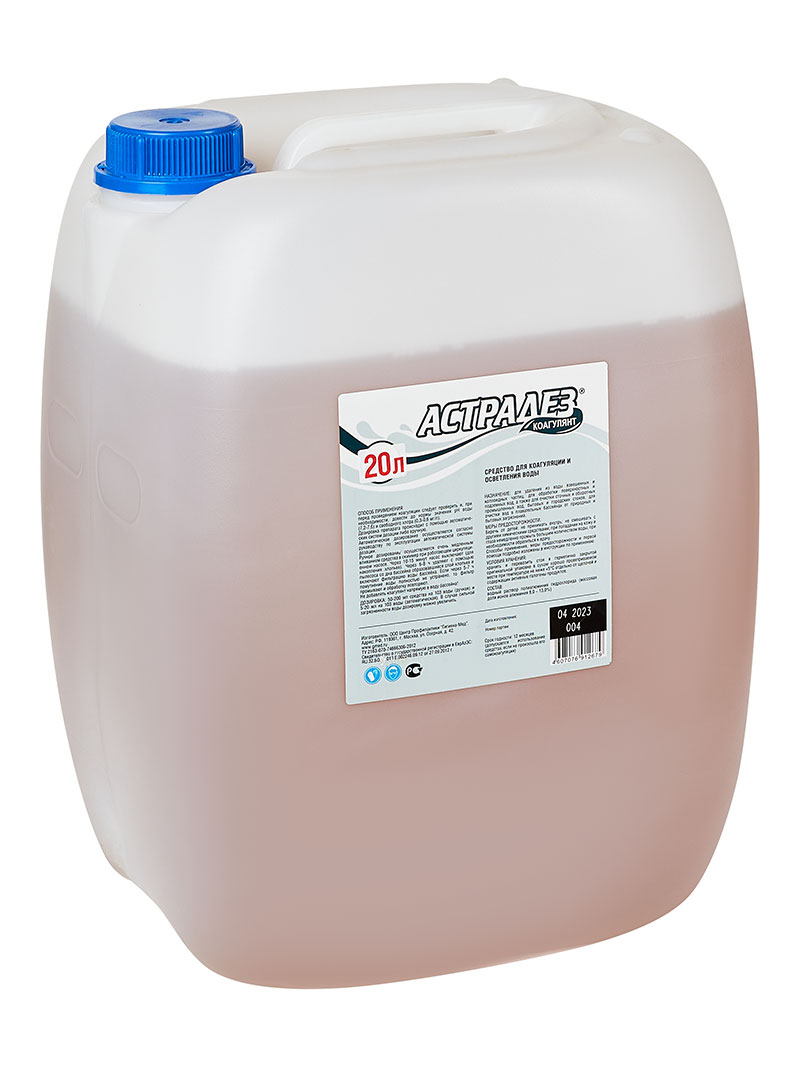 Средство для устранения помутнения воды АСТРАДЕЗ КОАГУЛЯНТ, 20 л