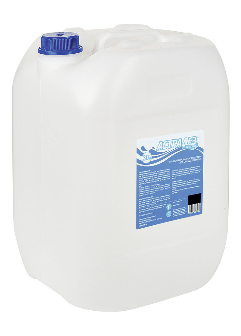Средство для дезинфекции воды с перекисью водорода АСТРАДЕЗ КИСЛОРОД, 30 л