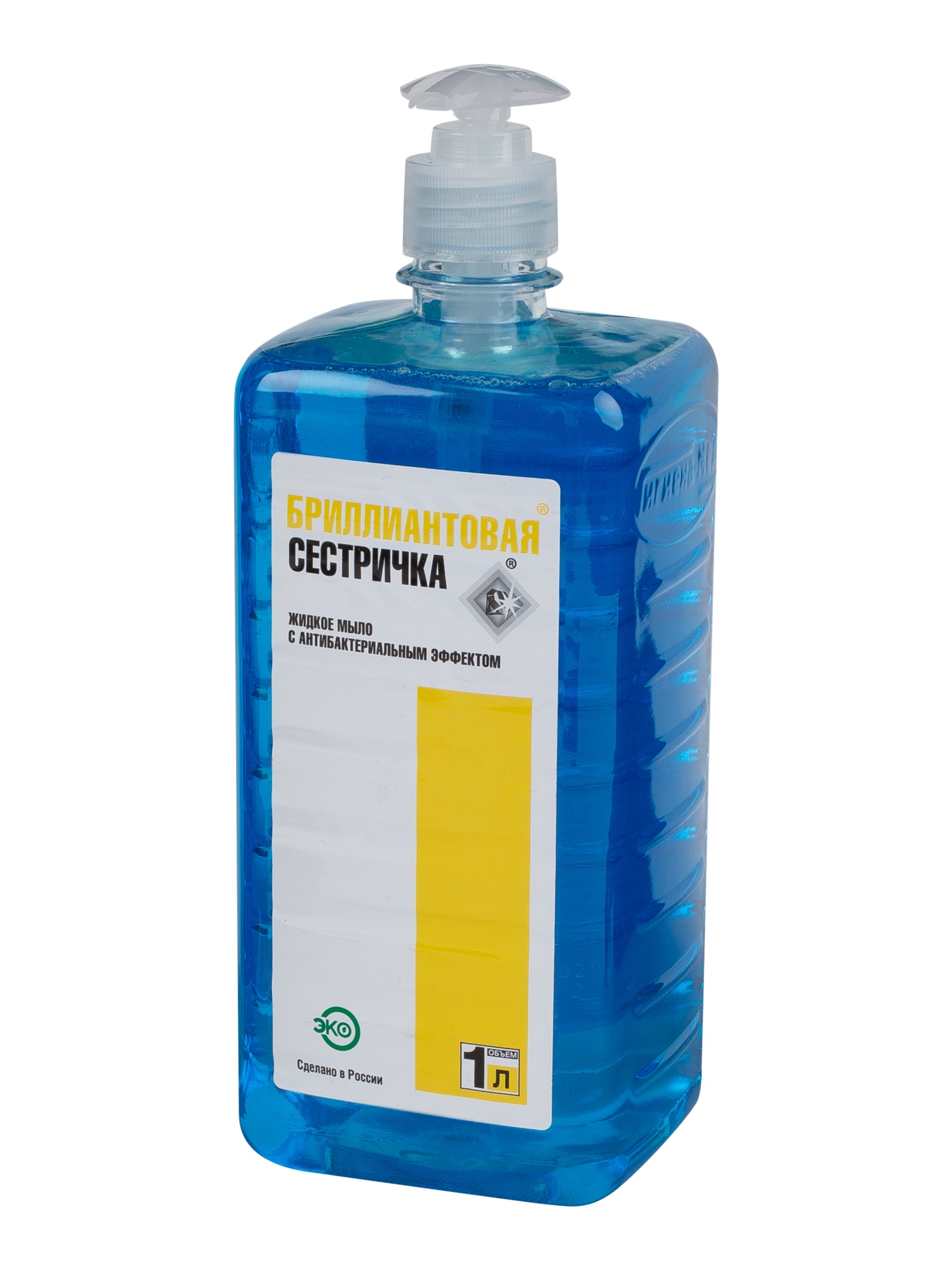 Антибактериальное мыло БРИЛЛИАНТОВАЯ СЕСТРИЧКА (ПЭТ 1 л с дозатором)