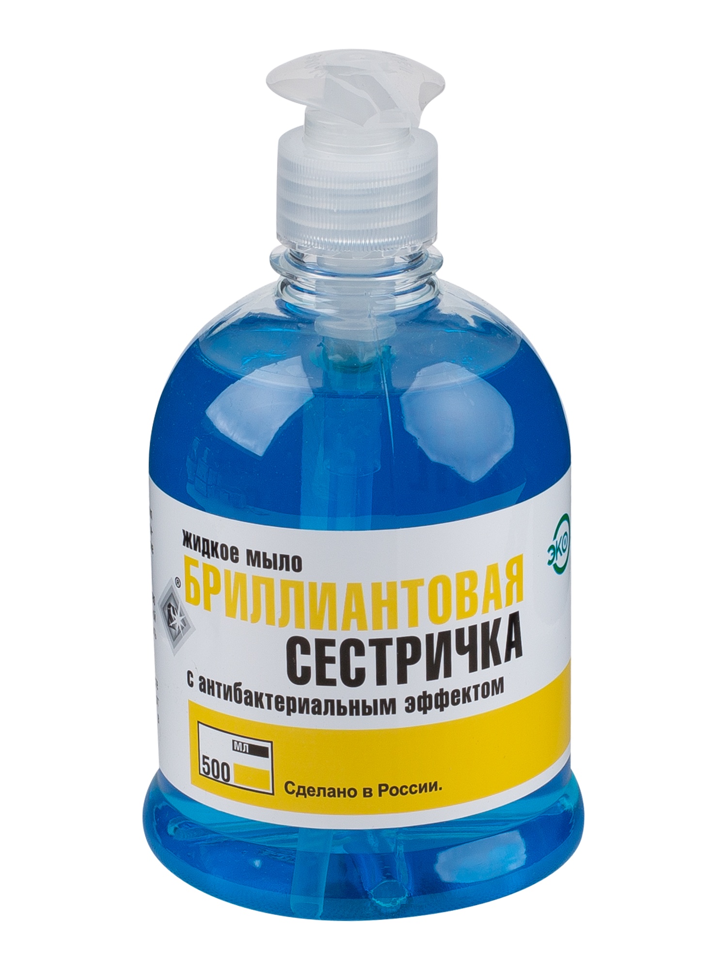 Антибактериальное мыло БРИЛЛИАНТОВАЯ СЕСТРИЧКА (500 мл с дозатором)