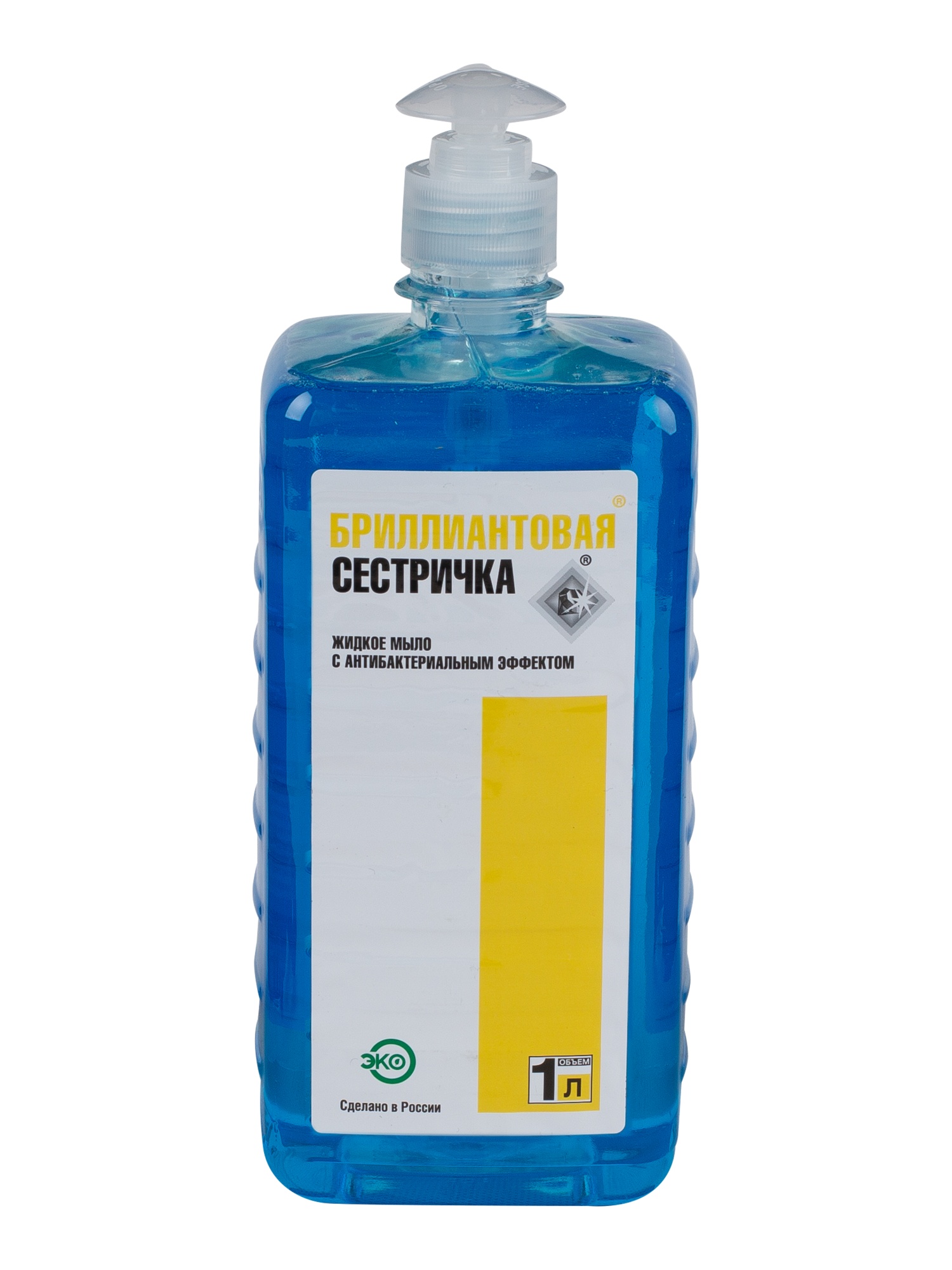 Антибактериальное мыло БРИЛЛИАНТОВАЯ СЕСТРИЧКА (ПЭТ 1 л с дозатором)