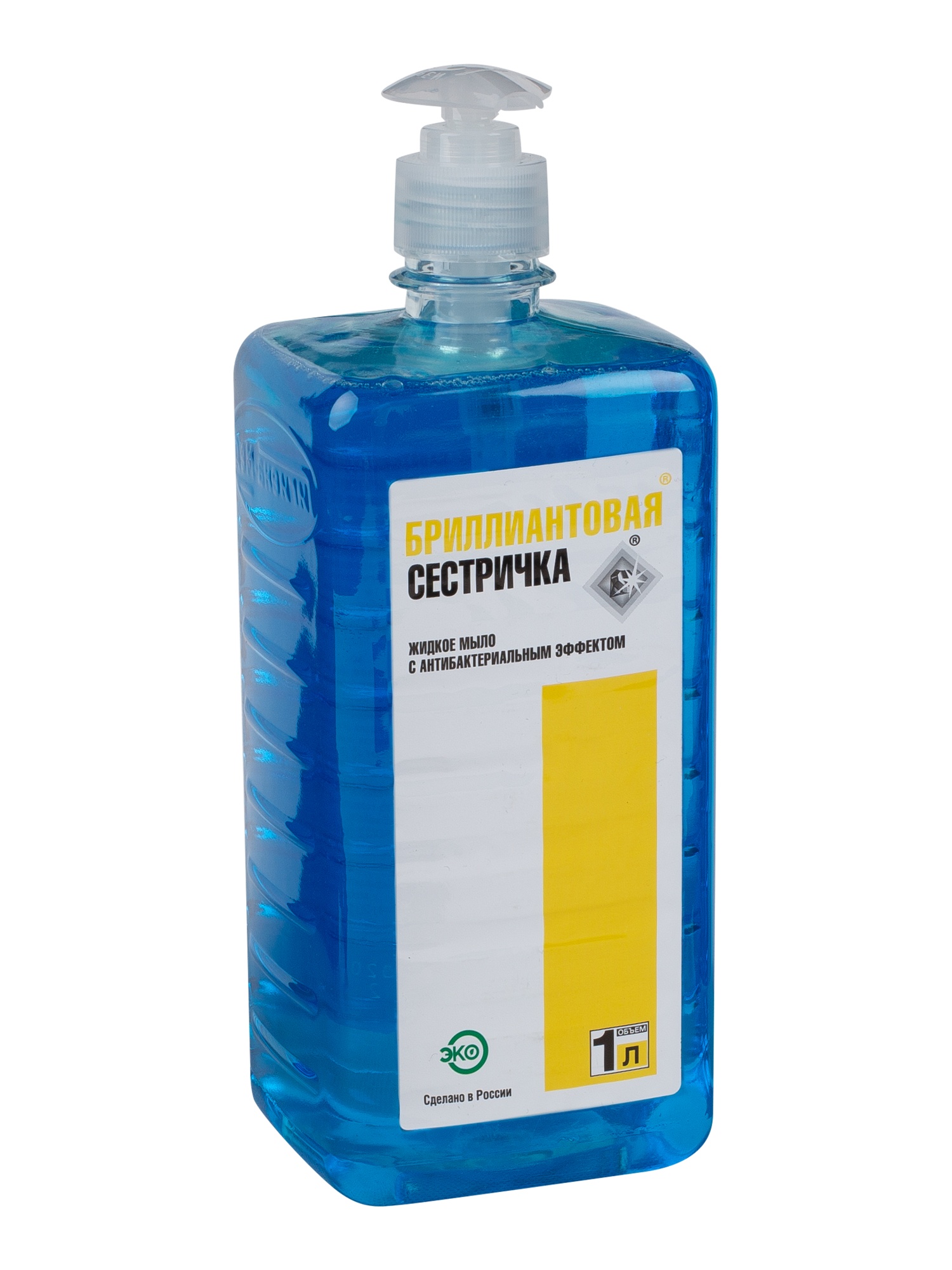 Антибактериальное мыло БРИЛЛИАНТОВАЯ СЕСТРИЧКА (ПЭТ 1 л с дозатором)